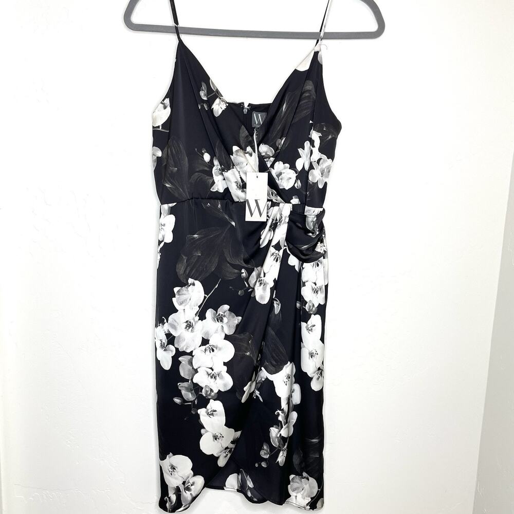 Worthington Monochrome Floral Midi Dress